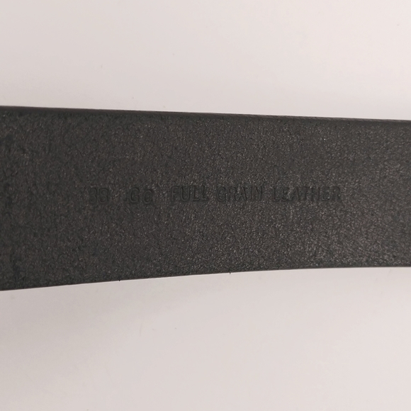 Black Leather Belt With Metal Accents - Picture 11 of 11